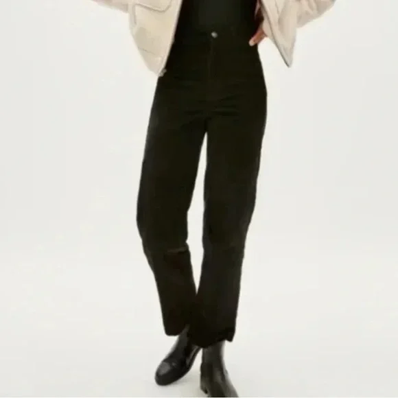 Everlane Corduroy Straight-Leg Pants – Black (Size 8) - Picture 2 of 12